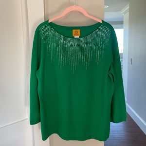 Women’s Green Ruby Rd Sweater, L